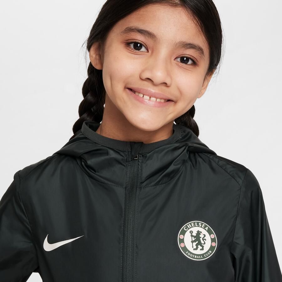 Nike Chelsea FC Academy Pro voetbalregenjack met capuchon voor kids Groen - Foto 2