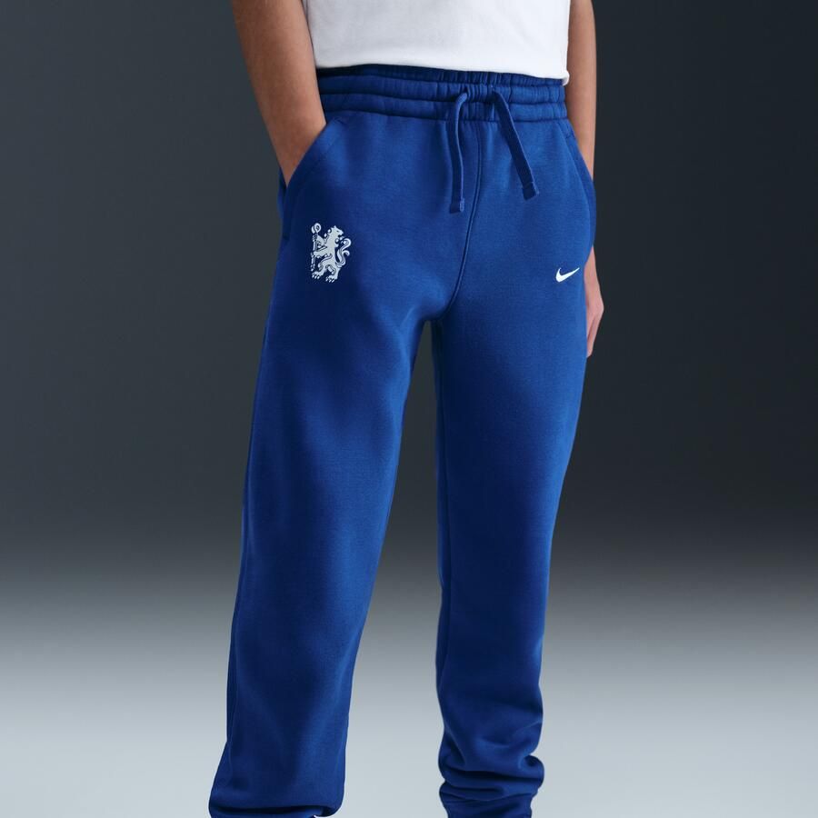 Nike Chelsea FC Club voetbaljoggingbroek van fleece voor jongens Blauw