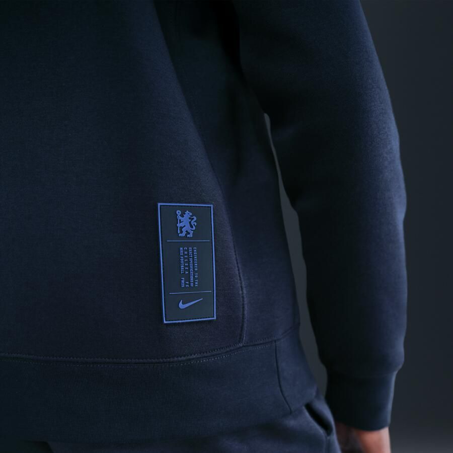 Nike Chelsea FC Club voetbalsweatshirt met ronde hals voor heren Blauw