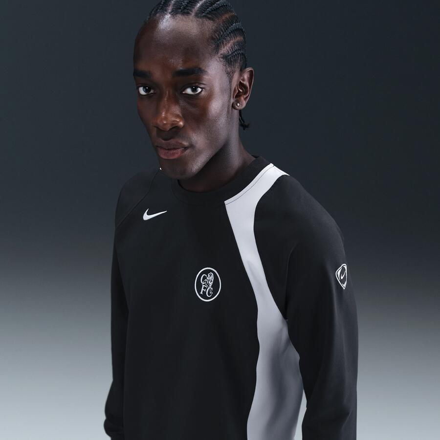 Nike Chelsea FC Derde Total 90 Voetbaltop met ronde hals voor heren Zwart - Foto 4