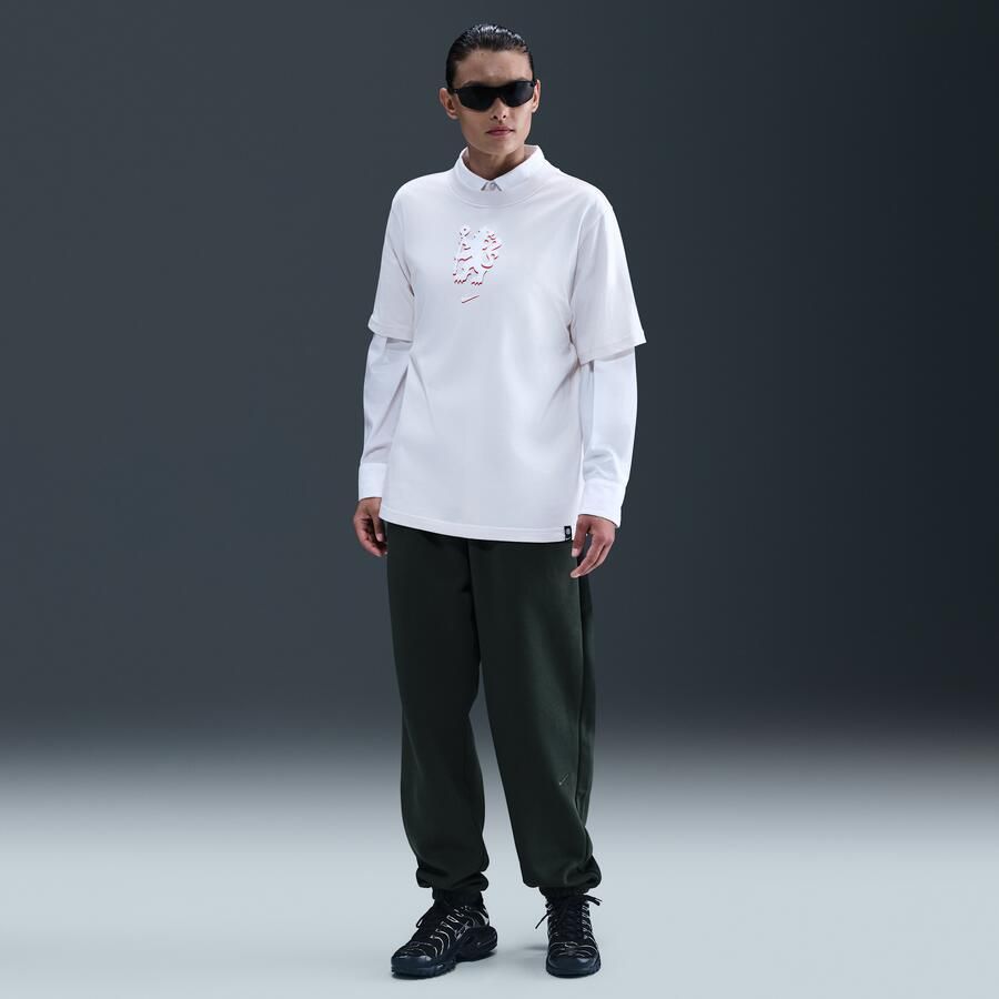 Nike Chelsea FC Phoenix Fleece oversized voetbalbroek met hoge taille voor dames Groen - Foto 4