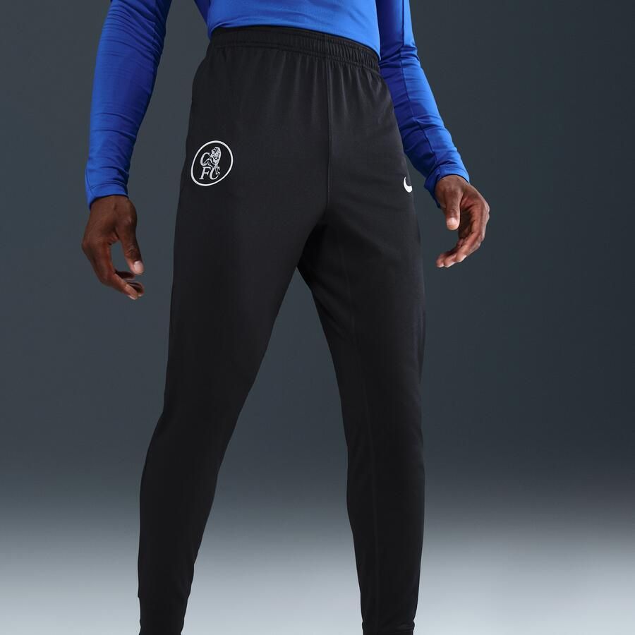 Nike Chelsea FC Strike Derde Total 90 Dri-FIT knit voetbaltrainingsbroek voor heren Zwart