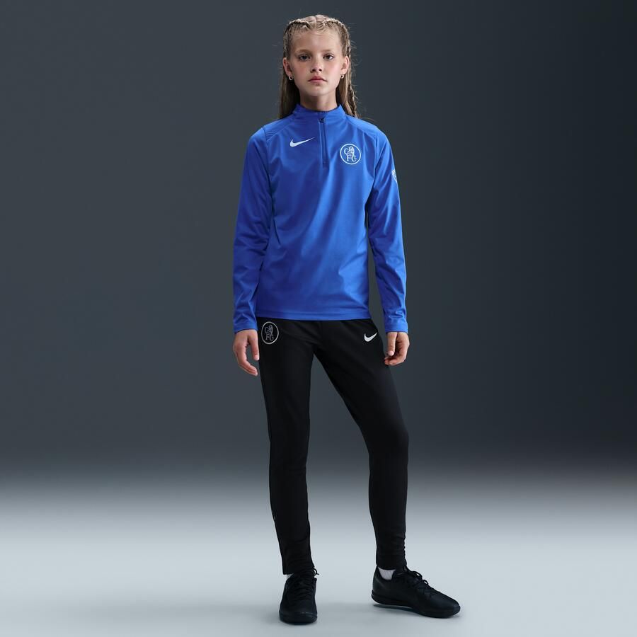 Nike Chelsea FC Strike Derde Total 90 knit voetbalbroek met Dri-FIT voor kids Zwart - Foto 4