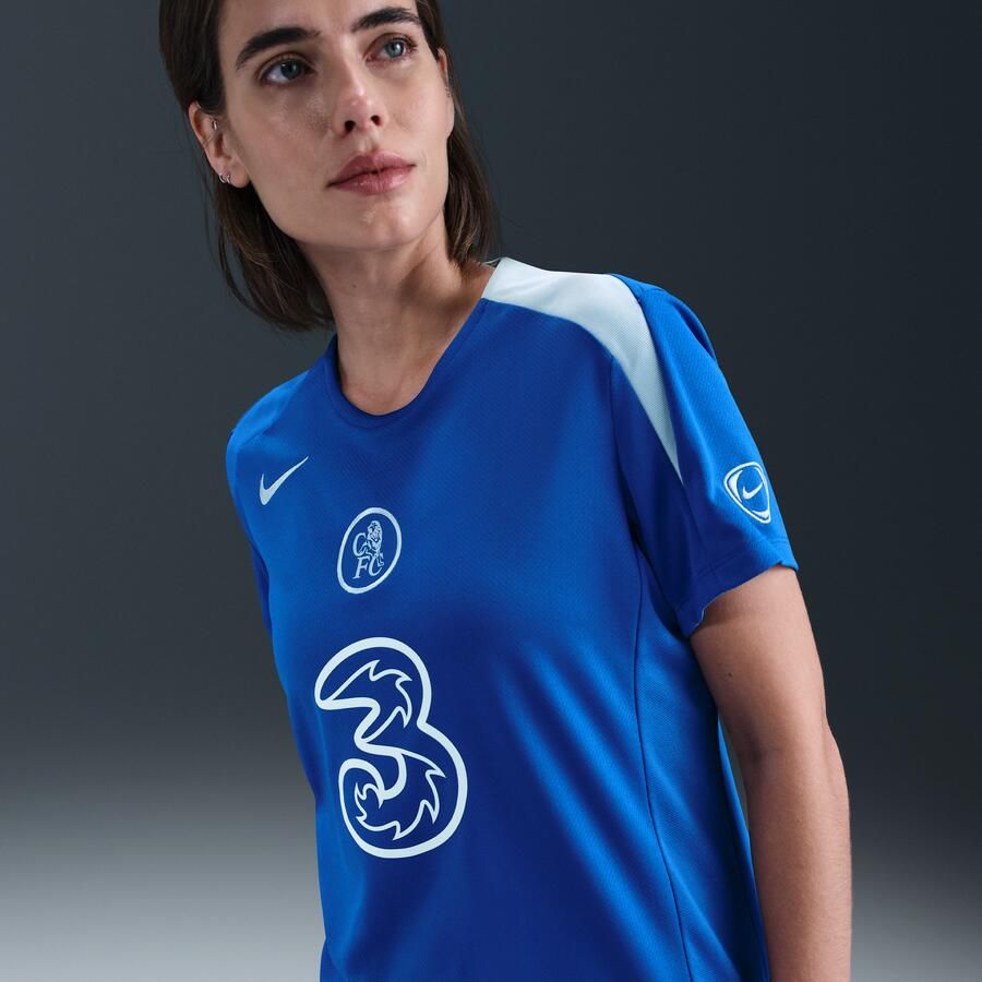 Nike Chelsea FC Strike Derde Total 90 knit voetbaltop met Dri-FIT voor dames Blauw - Foto 4