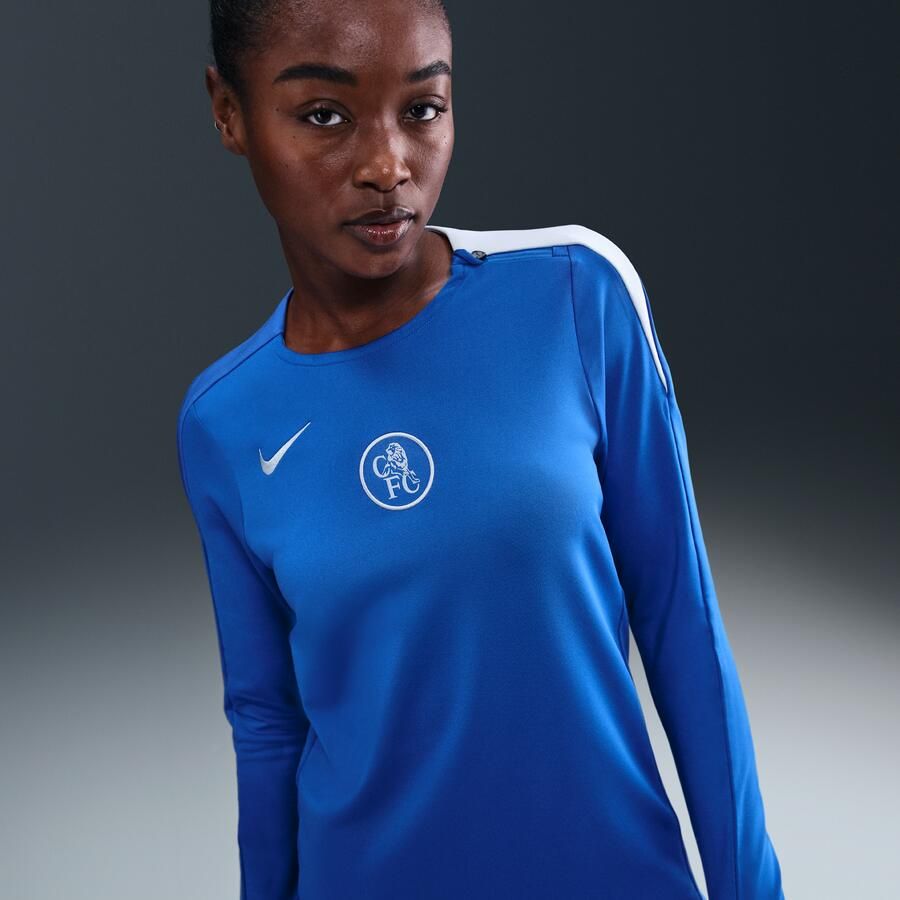 Nike Chelsea FC Strike Derde Total 90 knit voetbaltop met ronde hals en Dri-FIT voor dames Blauw - Foto 4