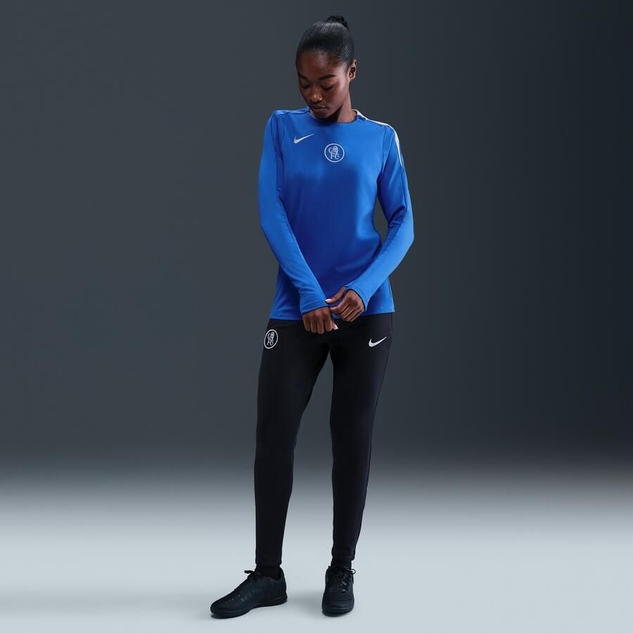 Nike Chelsea FC Strike Derde Total 90 knit voetbaltop met ronde hals en Dri-FIT voor dames Blauw - Foto 3