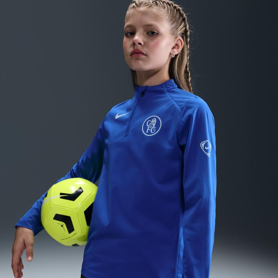 Nike Chelsea FC Strike Derde Total 90 knit voetbaltrainingstop met Dri-FIT voor kids Blauw - Foto 4