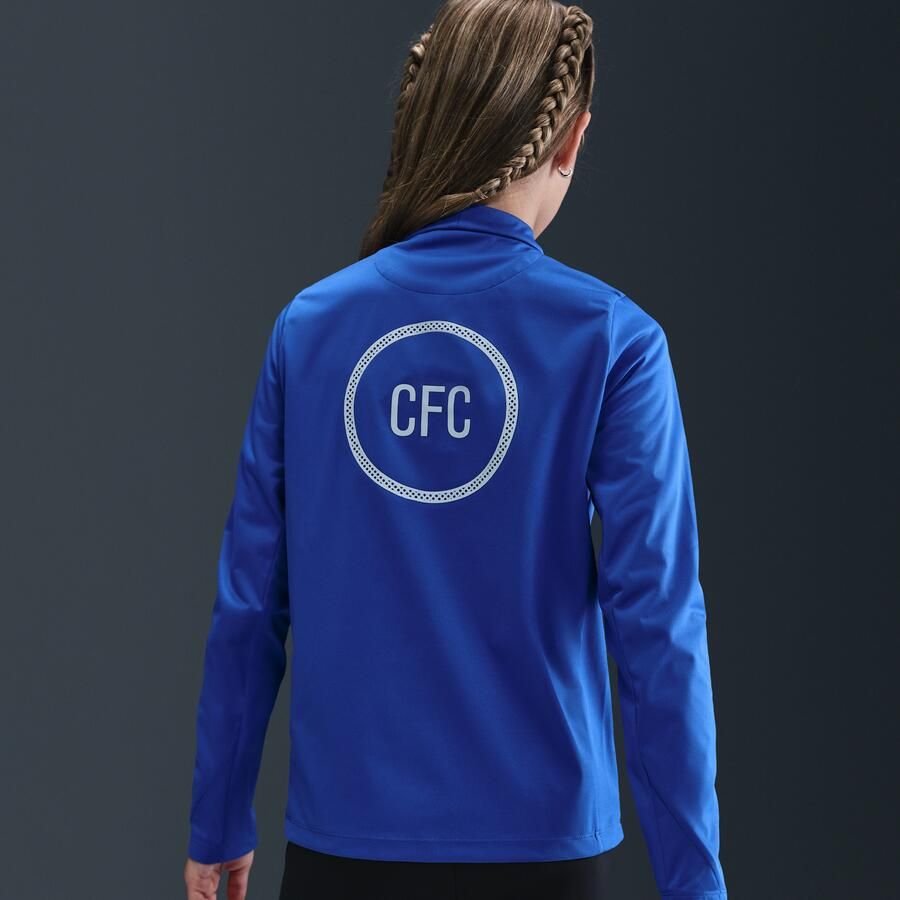 Nike Chelsea FC Strike Derde Total 90 knit voetbaltrainingstop met Dri-FIT voor kids Blauw