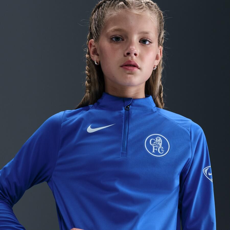 Nike Chelsea FC Strike Derde Total 90 knit voetbaltrainingstop met Dri-FIT voor kids Blauw - Foto 2