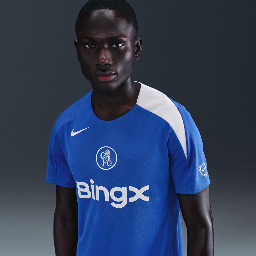 Nike Chelsea FC Strike Derde Total 90 voetbaltop met korte mouwen en Dri-FIT voor heren Blauw - Foto 4