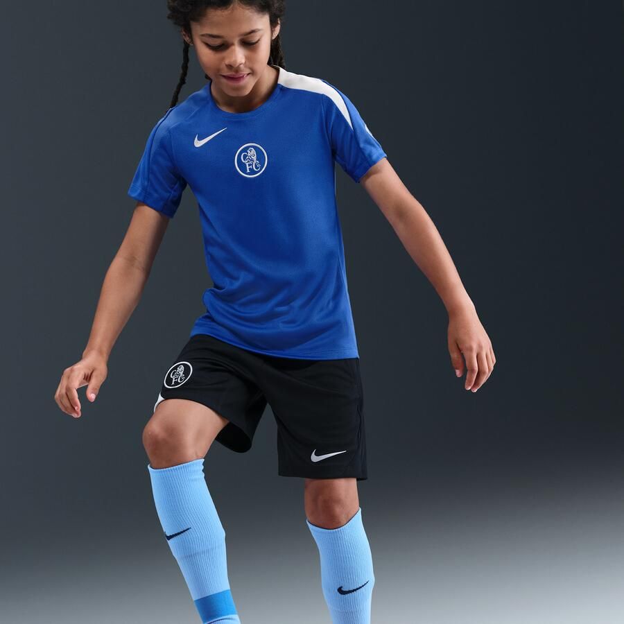 Nike Chelsea FC Strike Derde Total 90 voetbaltop met korte mouwen en Dri-FIT voor kids Blauw - Foto 2