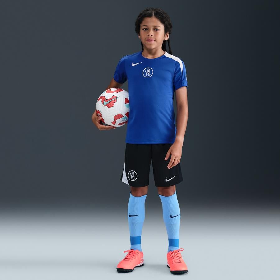 Nike Chelsea FC Strike Derde Total 90 voetbaltop met korte mouwen en Dri-FIT voor kids Blauw - Foto 3
