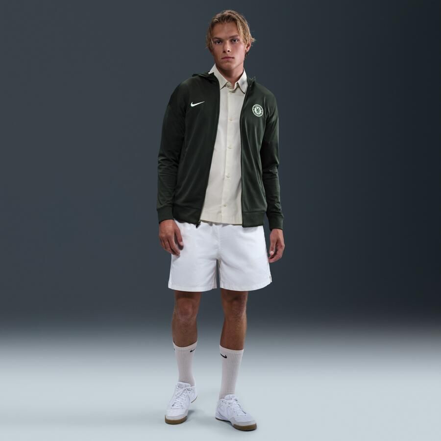 Nike Chelsea FC Strike Dri-FIT knit voetbaltrainingsjack met capuchon voor heren Groen - Foto 3