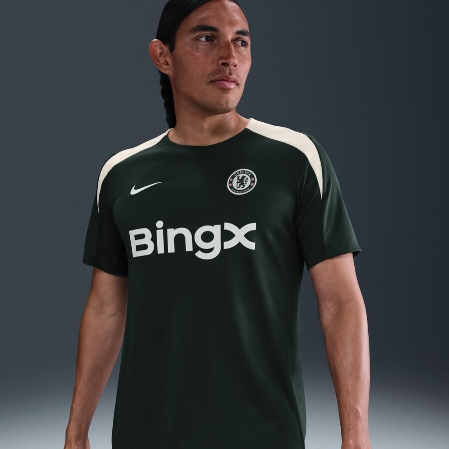 Nike Chelsea FC Strike Dri-FIT voetbaltop met korte mouwen voor heren Groen - Foto 4