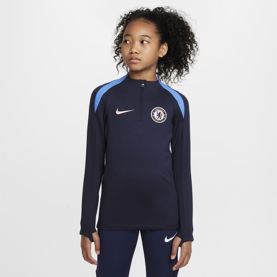 Nike Chelsea FC Strike Dri-FIT voetbaltrainingstop voor kids Blauw - Foto 3