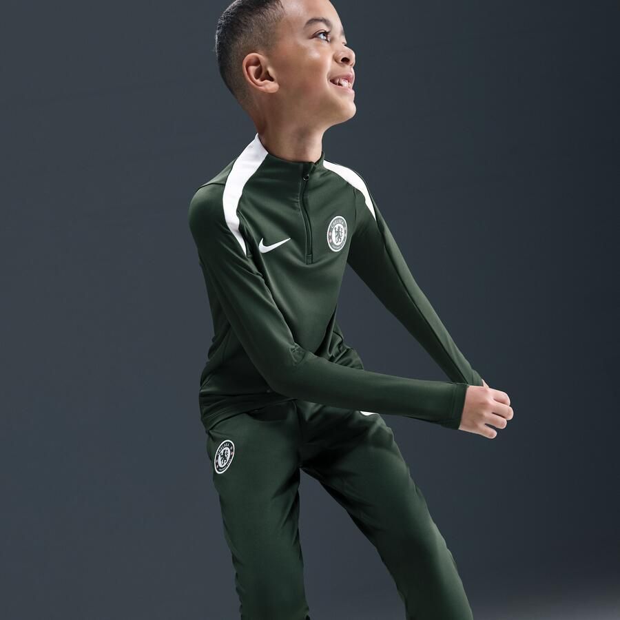 Nike Chelsea FC Strike Dri-FIT voetbaltrainingstop voor kids Groen - Foto 2