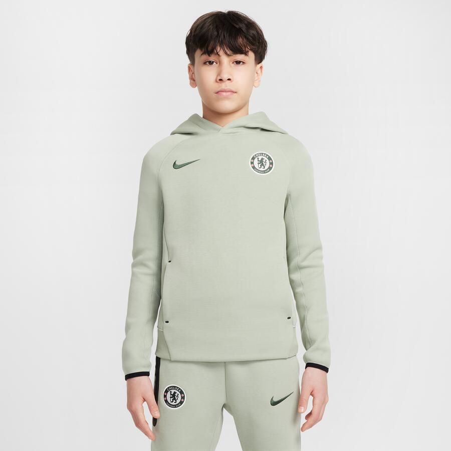 Nike Chelsea FC Tech voetbalhoodie van fleece voor jongens Groen - Foto 4