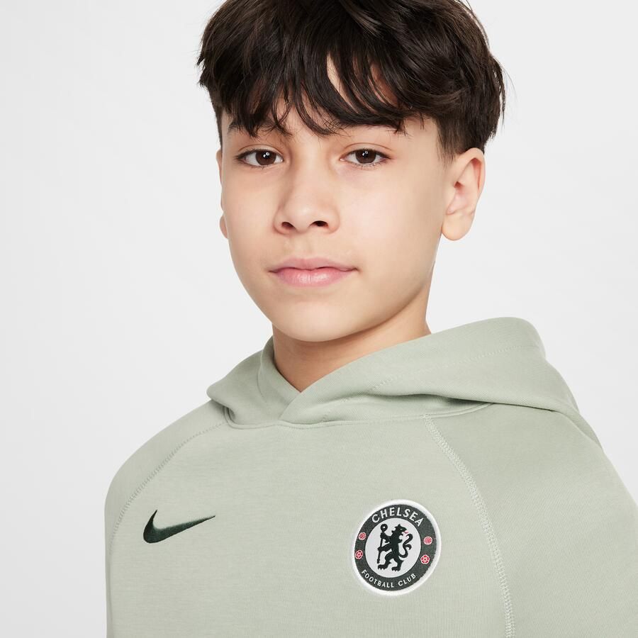 Nike Chelsea FC Tech voetbalhoodie van fleece voor jongens Groen - Foto 2