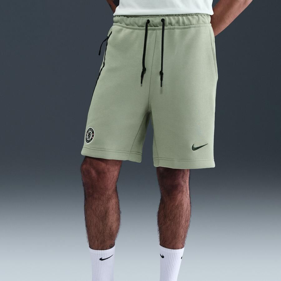 Nike Chelsea FC Tech voetbalshorts van fleece voor heren Groen