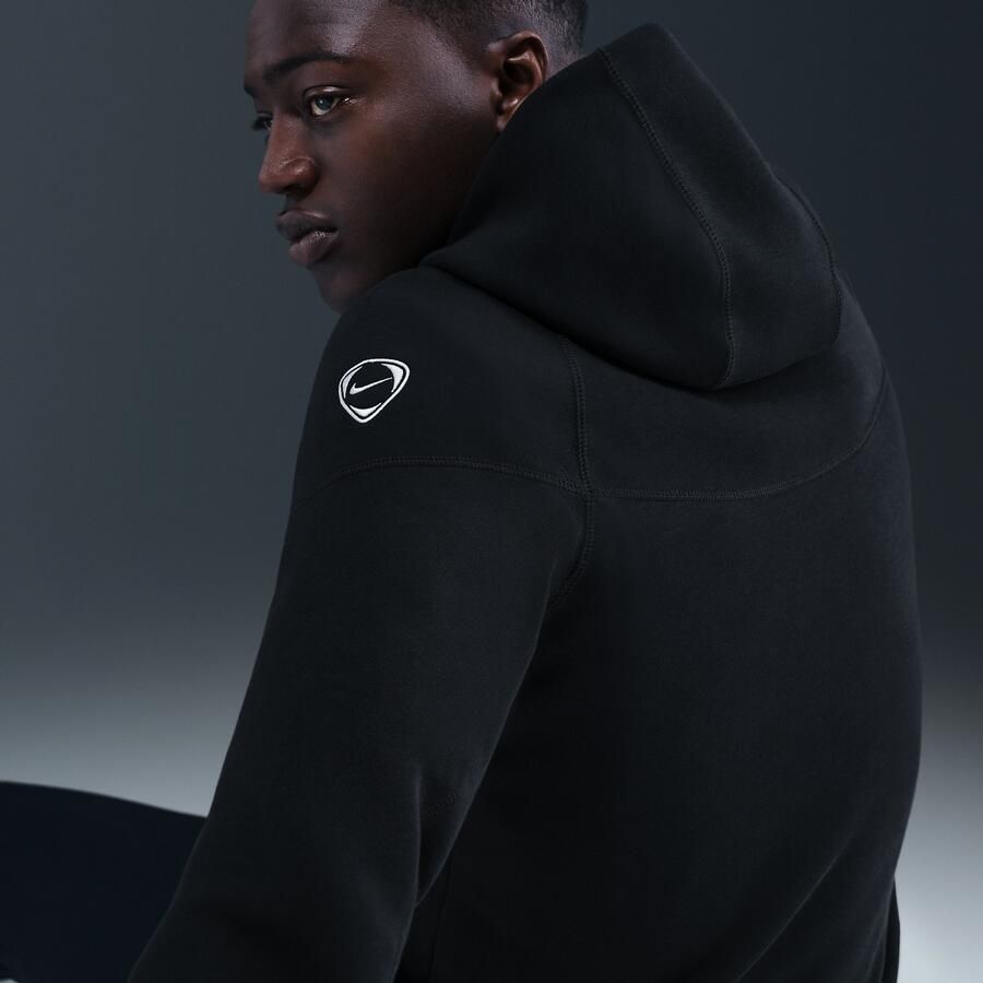 Nike Chelsea FC Tech Windrunner Total 90 voetbaljack van fleece met rits over de hele lengte voor heren Zwart