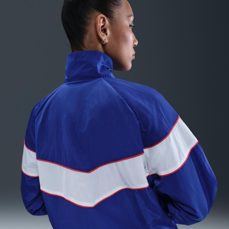 Nike Chelsea FC Windrunner geweven voetbaljack met uv-bescherming en rits over de hele lengte voor dames Blauw