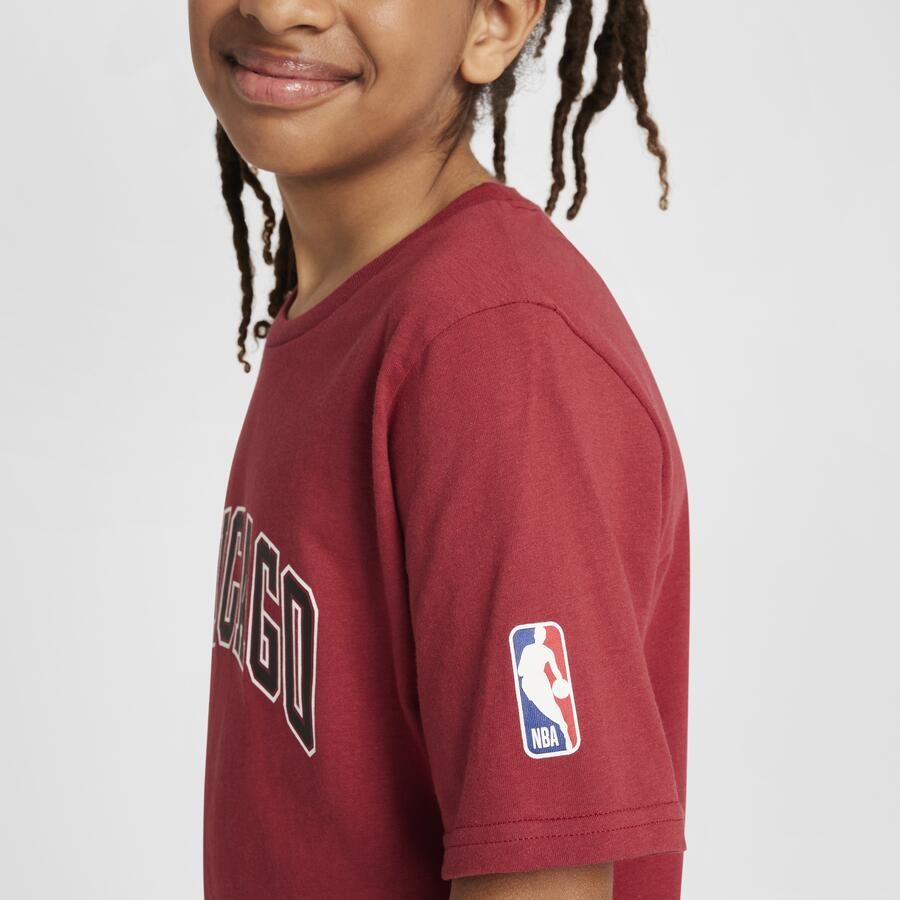 Nike Chicago Bulls City Edition NBA-kindershirt met logo Rood - Foto 2