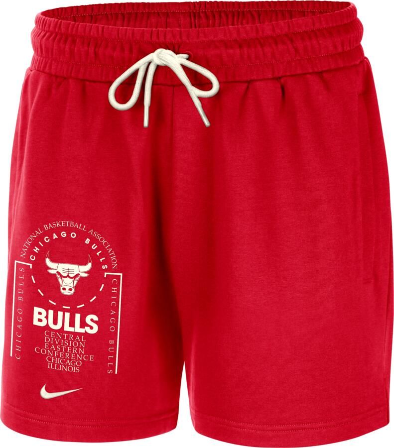 Nike Chicago Bulls Club Courtside NBA-fleeceshorts voor heren Rood
