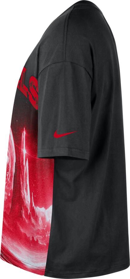 Nike Chicago Bulls Courtside NBA boxy T-shirt voor heren Zwart - Foto 2