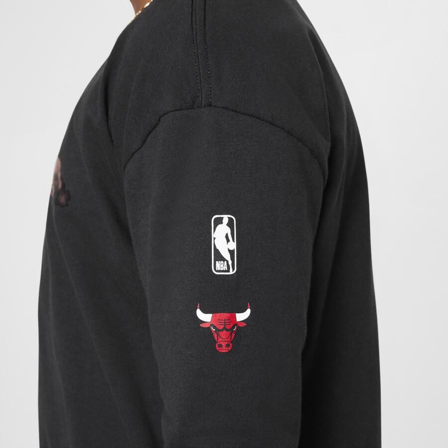 Nike Chicago Bulls Essential NBA Max90 T-shirt met lange mouwen voor jongens Zwart - Foto 2
