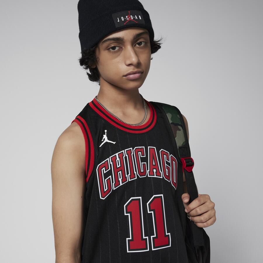 Nike Chicago Bulls Statement Edition Swingman Dri-FIT jersey voor kids Zwart