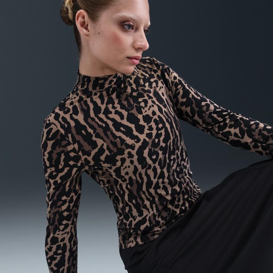 Nike Chill Knit aansluitend T-shirt met lange mouwen voor dames Zwart - Foto 2