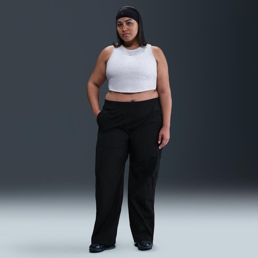 Nike Chill Knit aansluitende cropped tanktop met mini-rib voor dames (Plus Size) Bruin - Foto 3
