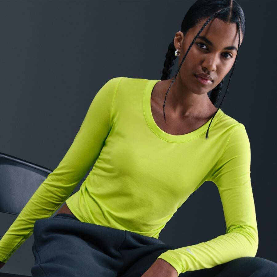 Nike Chill Knit damestop met lange mouwen Groen - Foto 2