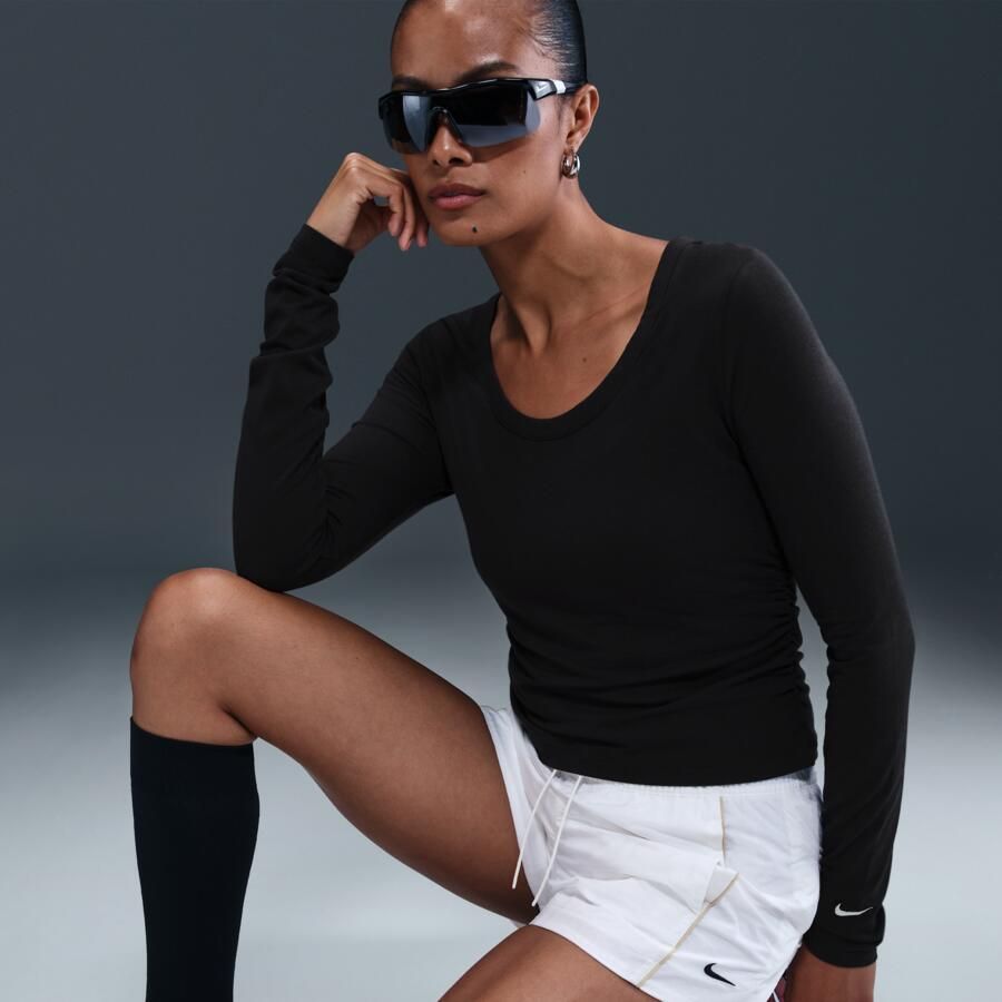 Nike Chill Knit damestop met lange mouwen Zwart - Foto 2