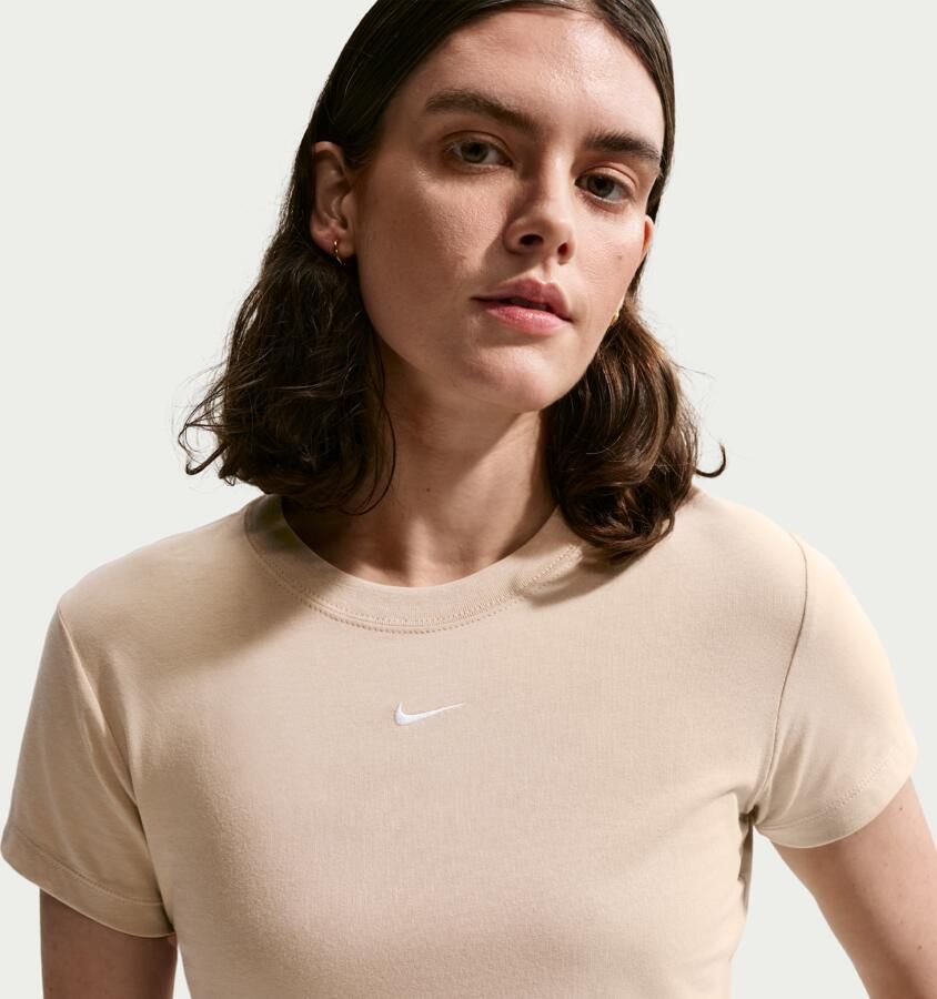 Nike Chill Knit kort T-shirt voor dames Bruin - Foto 3