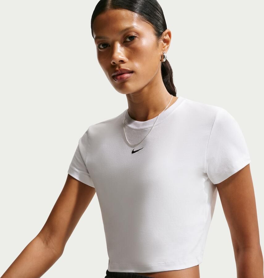 Nike Chill Knit kort T-shirt voor dames Wit - Foto 3