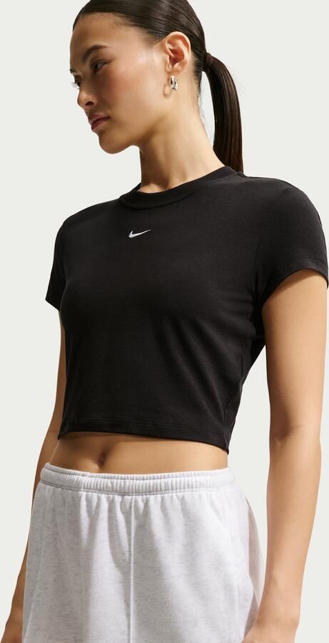 Nike Chill Knit kort T-shirt voor dames Zwart - Foto 4