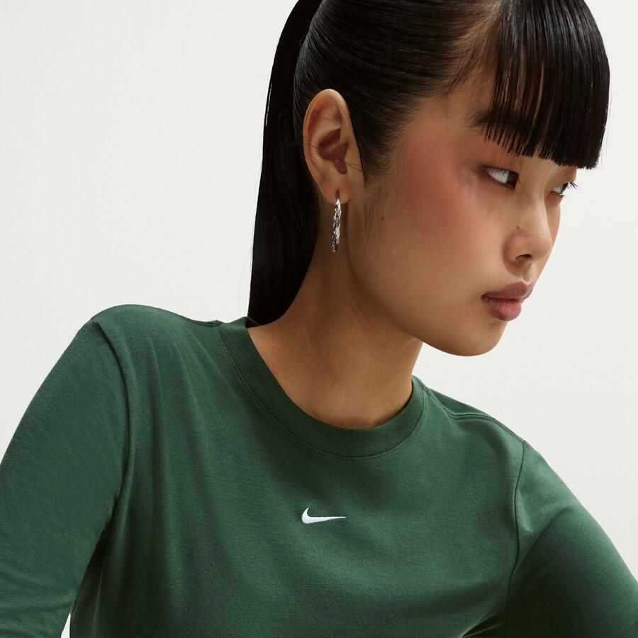 Nike Chill Knit korte aansluitende damestop met lange mouwen Groen - Foto 2