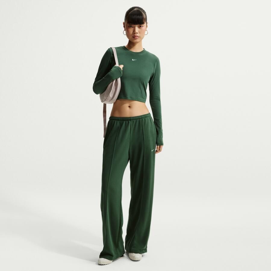 Nike Chill Knit korte aansluitende damestop met lange mouwen Groen - Foto 3