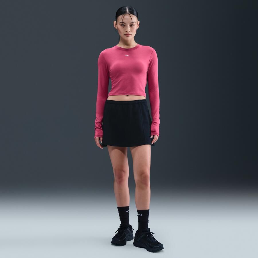 Nike Chill Knit korte aansluitende damestop met lange mouwen Paars - Foto 3