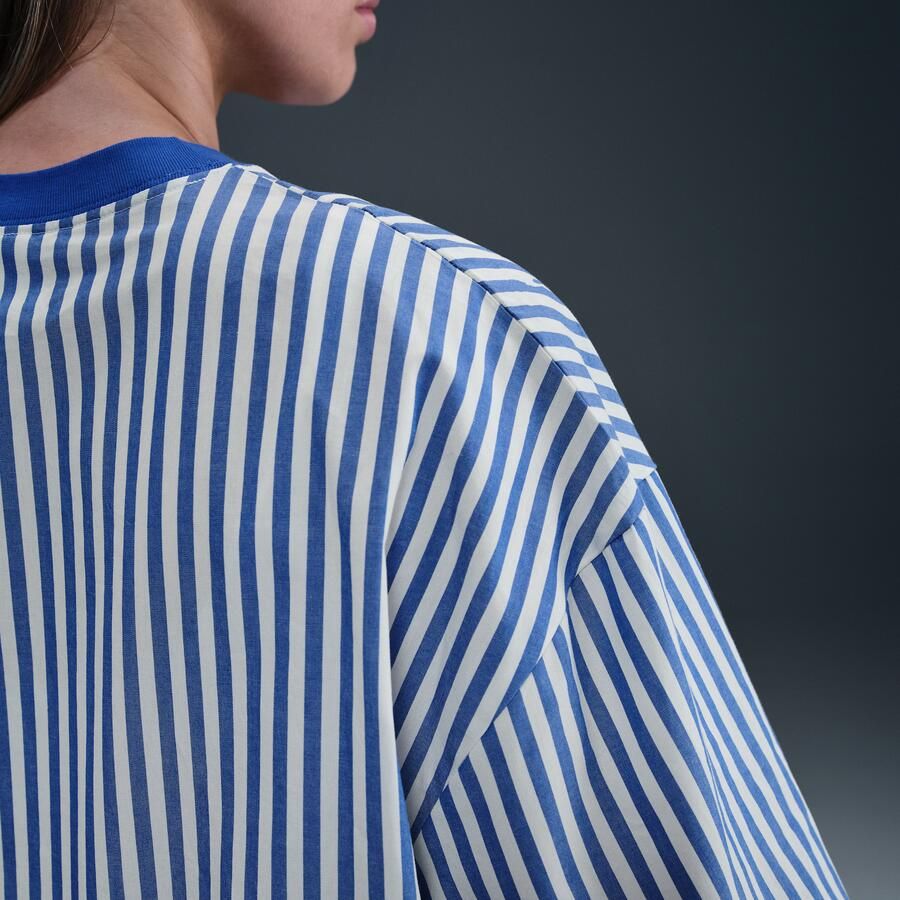 Nike Chill Poplin rechte damestop met strepen Blauw
