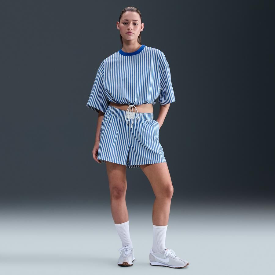 Nike Chill Poplin rechte damestop met strepen Blauw - Foto 3