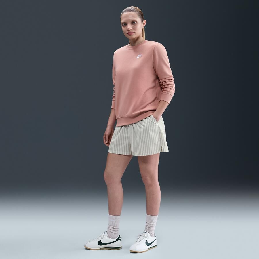 Nike Chill Poplin ruimvallende gestreepte damesshorts met halfhoge taille Grijs - Foto 3