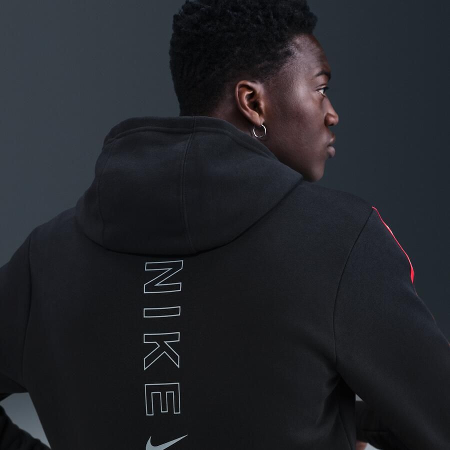 Nike City Side Fleecehoodie met rits over de hele lengte voor heren Zwart