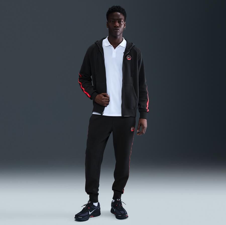 Nike City Side Fleecehoodie met rits over de hele lengte voor heren Zwart - Foto 3