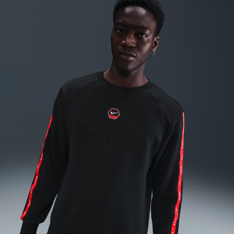 Nike City Side Sweatshirt van fleece met ronde hals voor heren Zwart - Foto 4