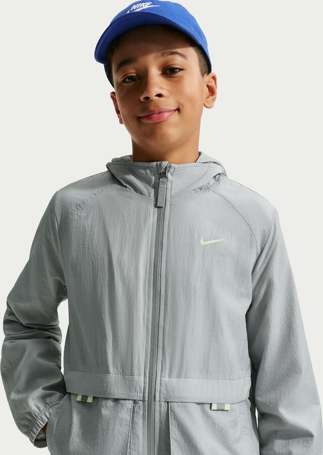 Nike City Utility geweven jack met volledige rits voor kids Grijs - Foto 4