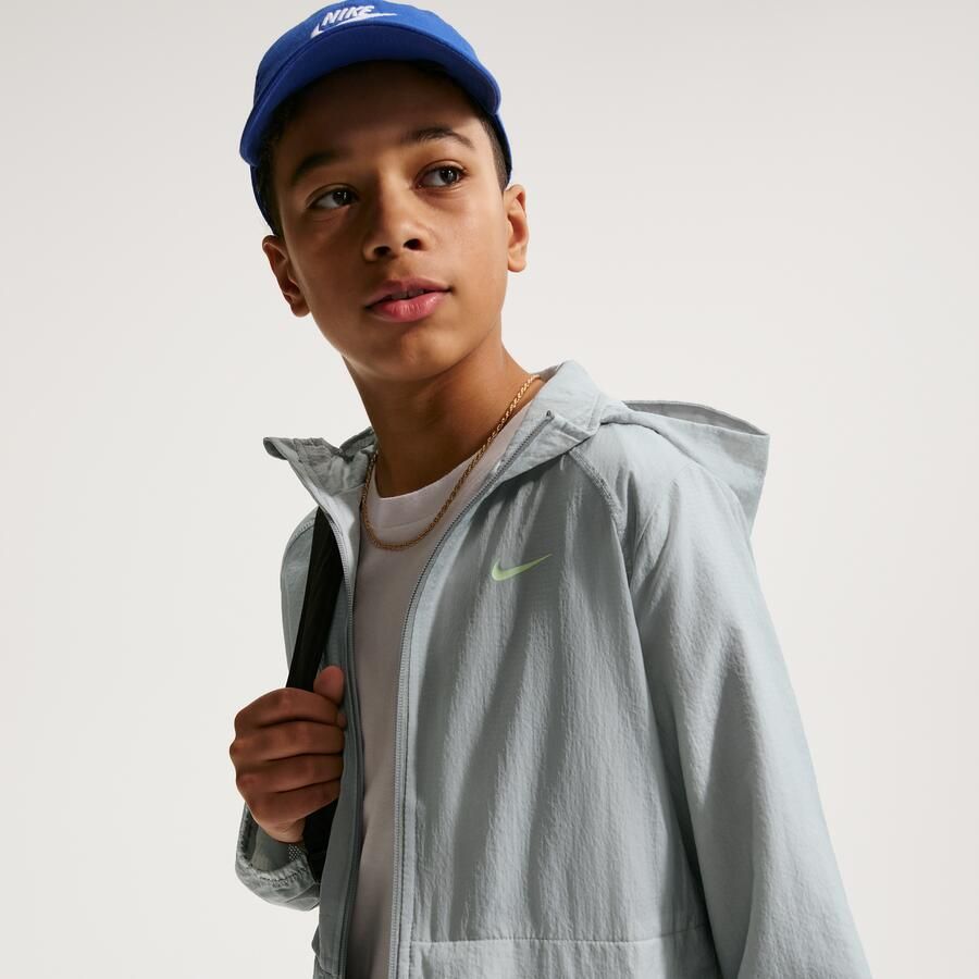 Nike City Utility geweven jack met volledige rits voor kids Grijs
