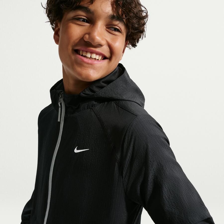 Nike City Utility geweven jack met volledige rits voor kids Zwart - Foto 2