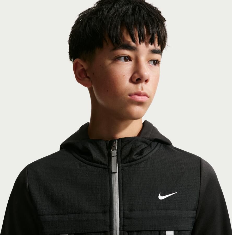 Nike City Utility hoodie met volledige rits voor kids Zwart - Foto 2